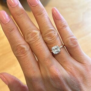 Brilliant earth moissanite ring in rose gold size 6.5